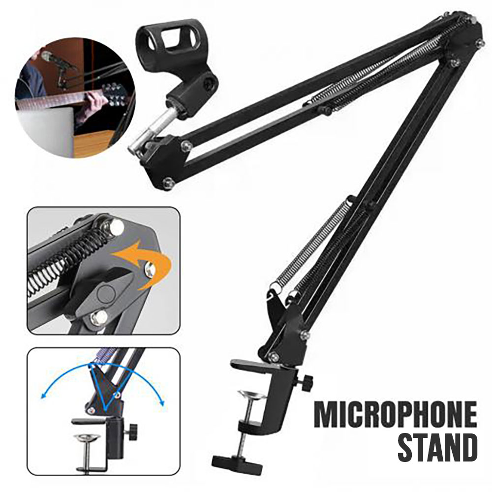Syga 35 Metal Cantilever Microphone Desktop Universal Capacitor Wheat Stand (black)